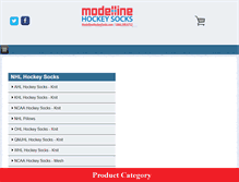 Tablet Screenshot of modellinehockeysocks.com